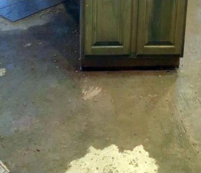 water on kitchen floor