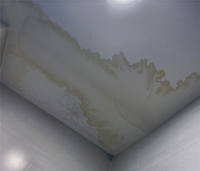 a water damaged ceiling